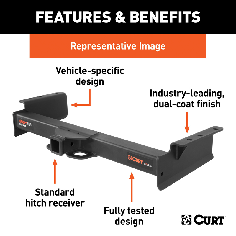 CURT | Xtra Duty Class 5 Trailer Hitch, 2" Receiver - Silverado / Sierra 2500 HD / Classic 2001-2010