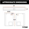 CURT | Universal Weld-On Trailer Hitch, 2" Receiver (18" to 43" Frames, 11-1/2" Drop)