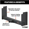 CURT | Universal Weld-On Trailer Hitch, 2" Receiver (18" to 43" Frames, 11-1/2" Drop)
