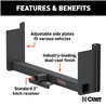 CURT | Universal Weld-On Trailer Hitch, 2" Receiver (Up to 44" Frames, 18" Drop)