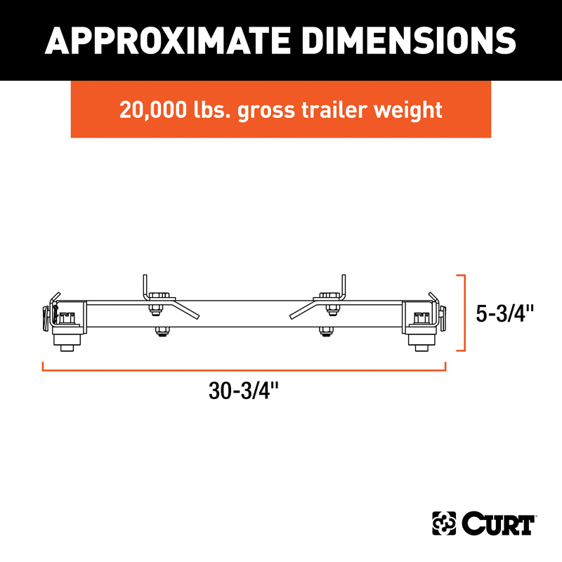 CURT | Puck System 5th Wheel Roller Adapter, 20K - Silverado / Sierra 2500 HD / 3500 HD 6.0L / 6.6L 2016-2019