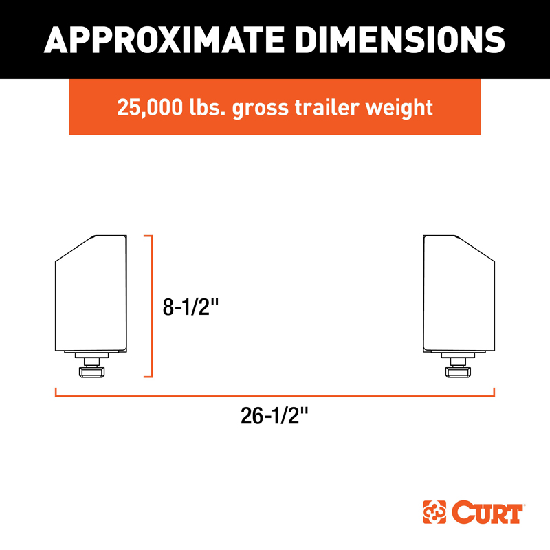 CURT | Puck System 5th Wheel Legs - Silverado / Sierra 2500 HD / 3500 HD 6.6L 2020-2023