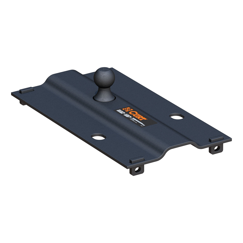 CURT | Bent Plate 5th Wheel Rail Gooseneck Hitch with 2-5/16" Ball, 25K (3" Offset)