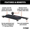 CURT | Bent Plate 5th Wheel Rail Gooseneck Hitch with 2-5/16" Ball, 25K (3" Offset)
