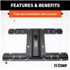 CURT | Bent Plate 5th Wheel Rail Gooseneck Hitch with 2-5/16" Ball, 25K (3" Offset)