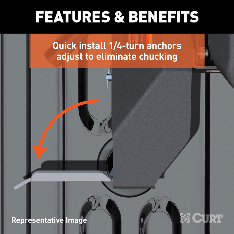 CURT | Q25 5th Wheel Hitch - Silverado / Sierra 2500 HD / 3500 HD 6.0L / 6.6L 2016-2019