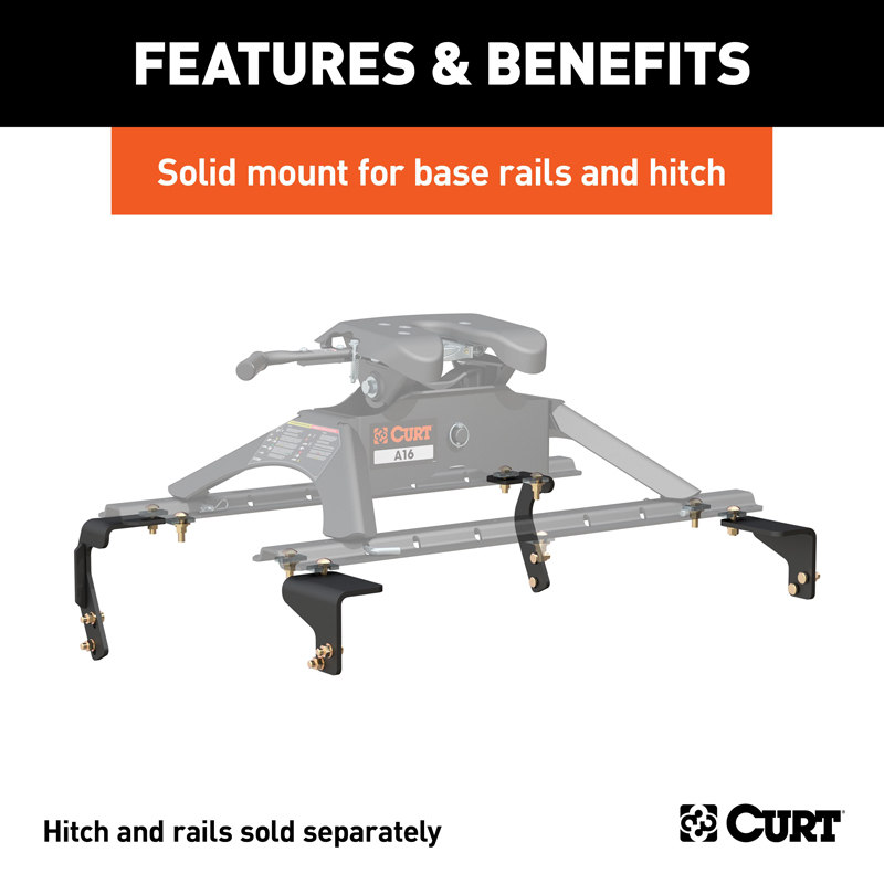 CURT | Semi-Custom 5th Wheel Brackets - Ram 1500 / Classic 2009-2022