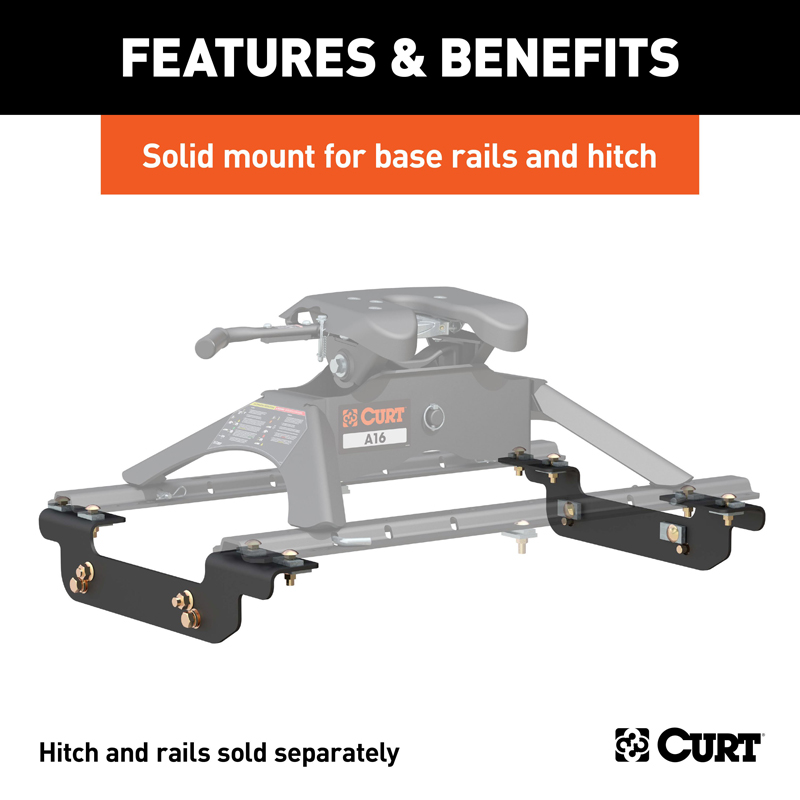 CURT | Custom 5th Wheel Brackets - Silverado / Sierra 2500 HD / 3500 HD 6.0L / 6.6L 2011-2019