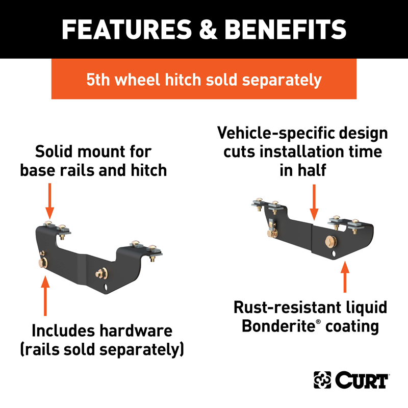 CURT | Custom 5th Wheel Brackets - Chevrolet / GMC 2000-2010