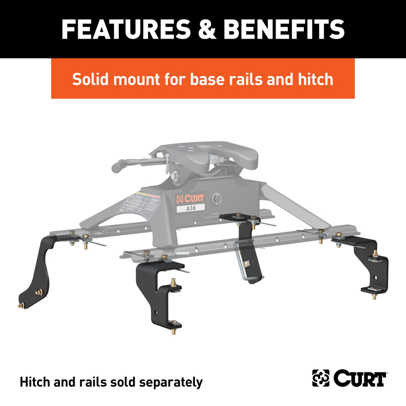 CURT | Custom 5th Wheel Brackets - Ram 1500 3.7L / 4.7L / 5.7L 2009-2010