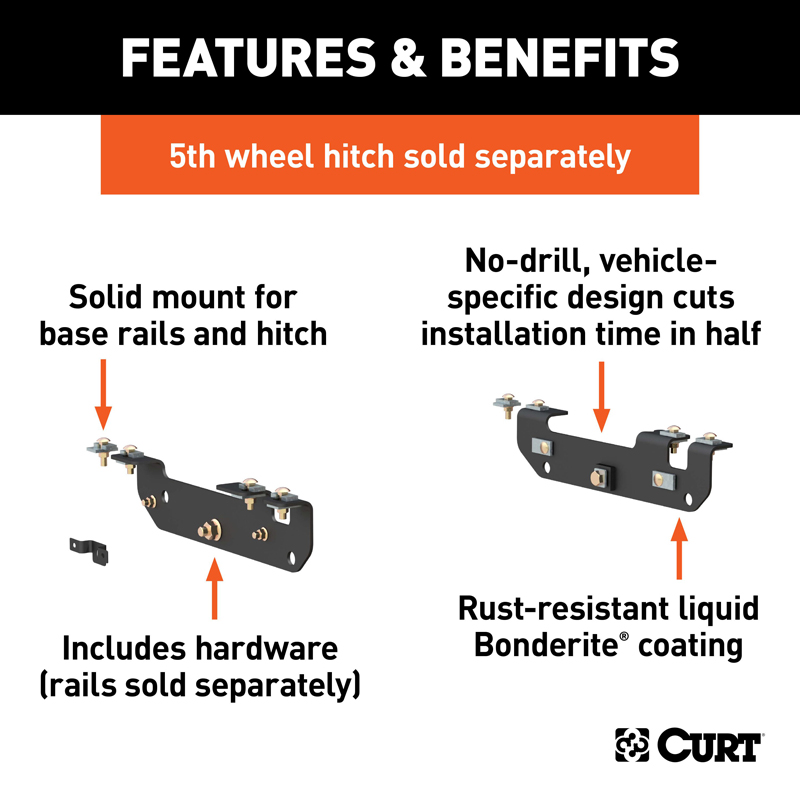 CURT | Custom 5th Wheel Brackets - F-250 / F-350 2011-2016