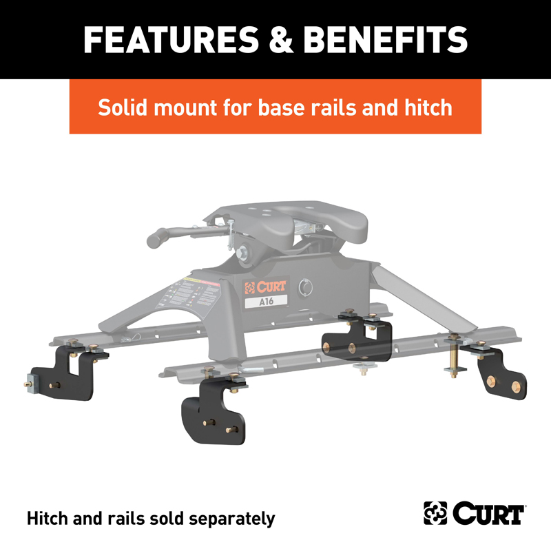 CURT | Custom 5th Wheel Brackets - Ram 2500 5.7L / 6.4L / 6.7L 2014-2022