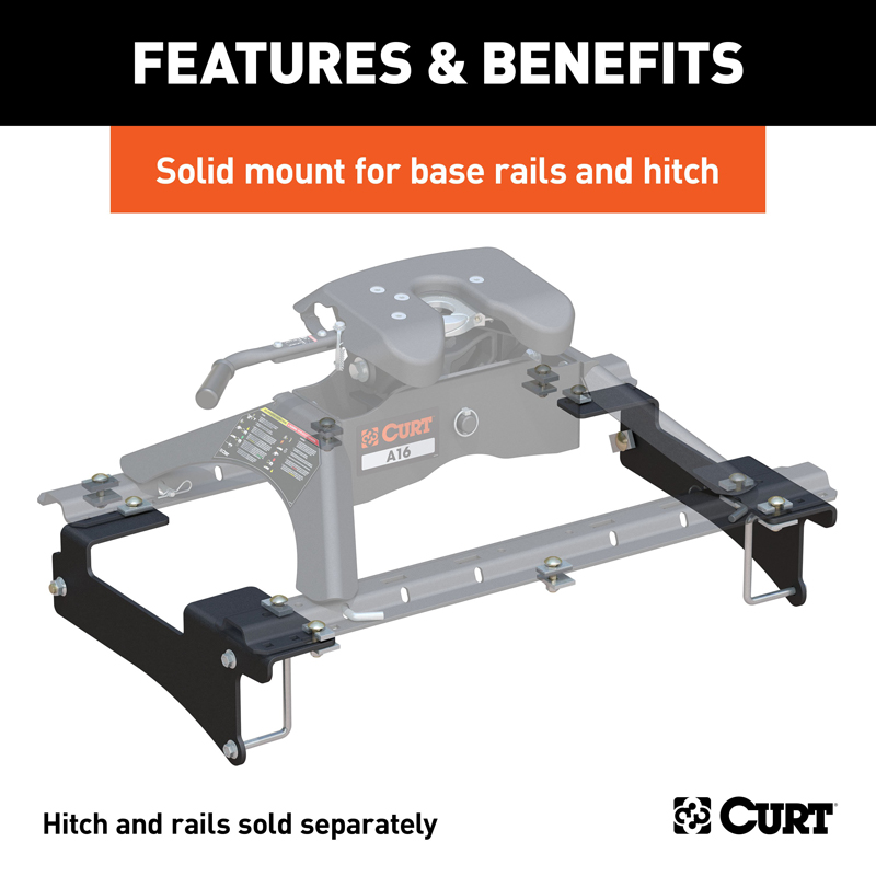 CURT | Custom 5th Wheel Brackets - Silverado / Sierra 2500 HD / 3500 HD 6.6L 2020-2023
