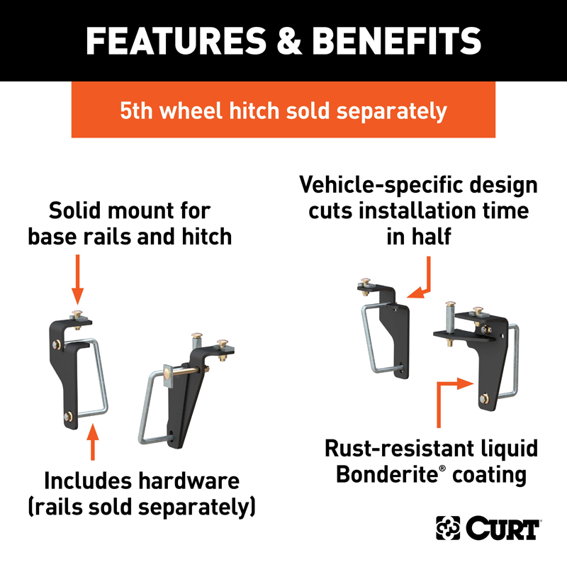 CURT | Custom 5th Wheel Brackets - Ram 2500 / 3500 2013-2022