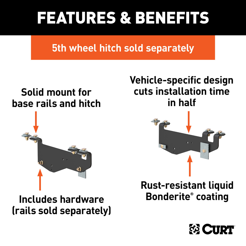CURT | Custom 5th Wheel Brackets - F-250 / F-350 2000-2004