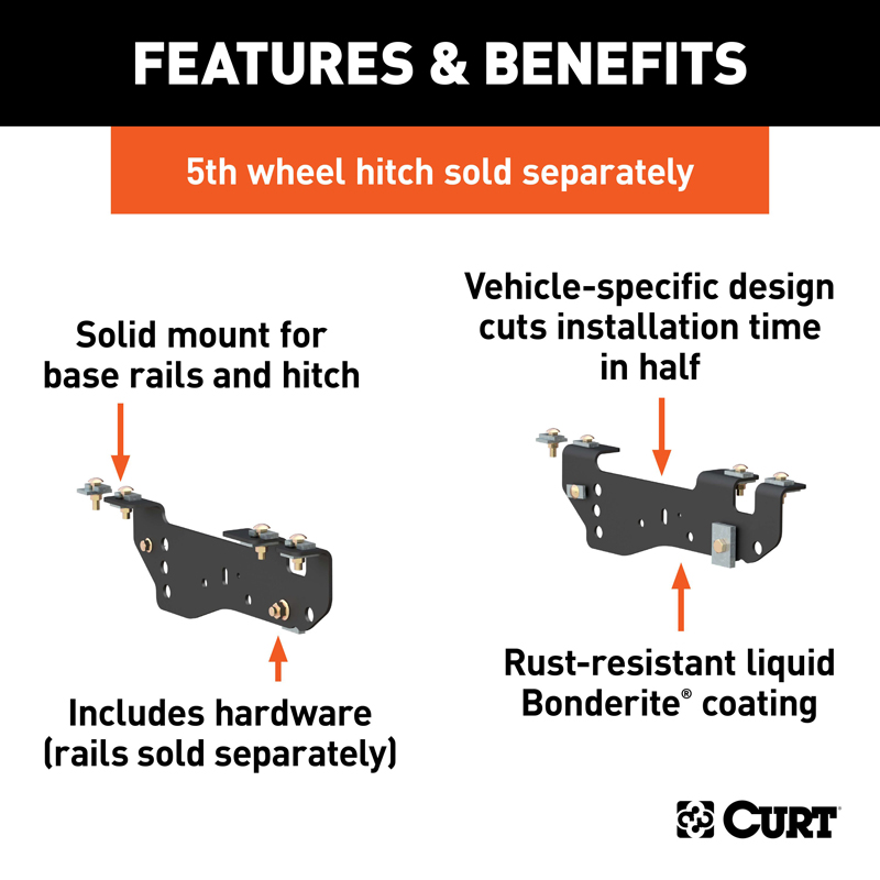 CURT | Custom 5th Wheel Brackets - F-250 / F-350 2005-2010