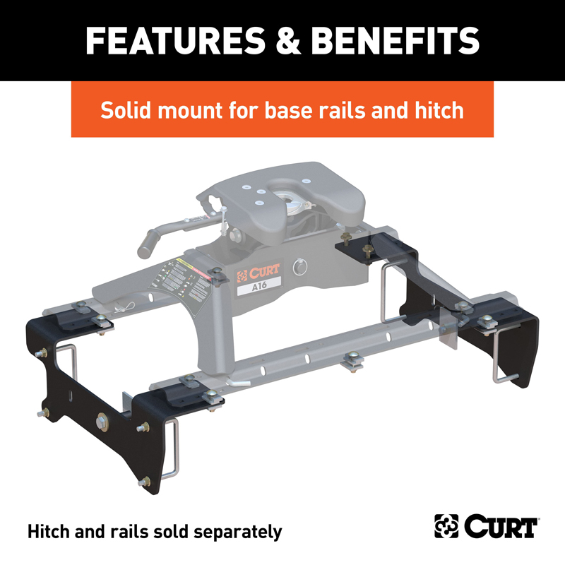 CURT | Custom 5th Wheel Brackets - Silverado / Sierra 1500 / Limited 2019-2022