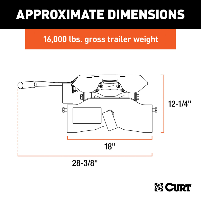 CURT | A16 5th Wheel Hitch Head
