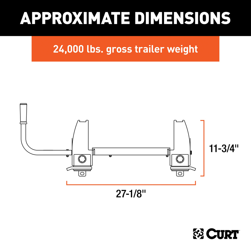 CURT | R24 5th Wheel Roller, 24,000 lbs.