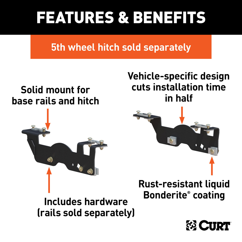 CURT | Custom 5th Wheel Brackets - F-150 2015-2022
