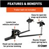 CURT | Round Bar Weight Distribution Hitch with Integrated Lubrication (5-6K)