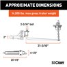 CURT | Round Bar Weight Distribution Hitch with Lubrication, Sway Control (10-14K)