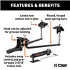 CURT | Round Bar Weight Distribution Hitch with Lubrication, Sway Control (10-14K)