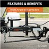 CURT | Round Bar Weight Distribution Hitch with Lubrication, Sway Control (10-14K)