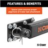 CURT | Round Bar Weight Distribution Hitch with Lubrication, Sway Control (10-14K)