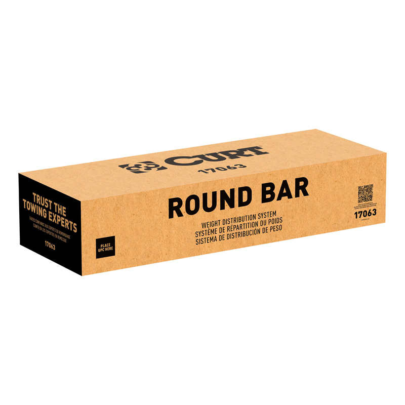 CURT | Round Bar Weight Distribution Hitch with Lubrication, Sway Control (10-14K)