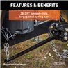 CURT | Short Trunnion Bar Weight Distribution Hitch with Sway Control (10-15K, 28-3/8")