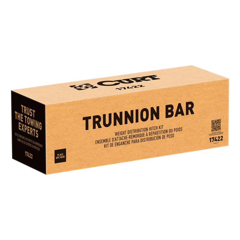 CURT | Short Trunnion Bar Weight Distribution Hitch with Sway Control (10-15K, 28-3/8")