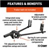 CURT | TruTrack 4P Weight Distribution Hitch with 4x Sway Control, 5-8K