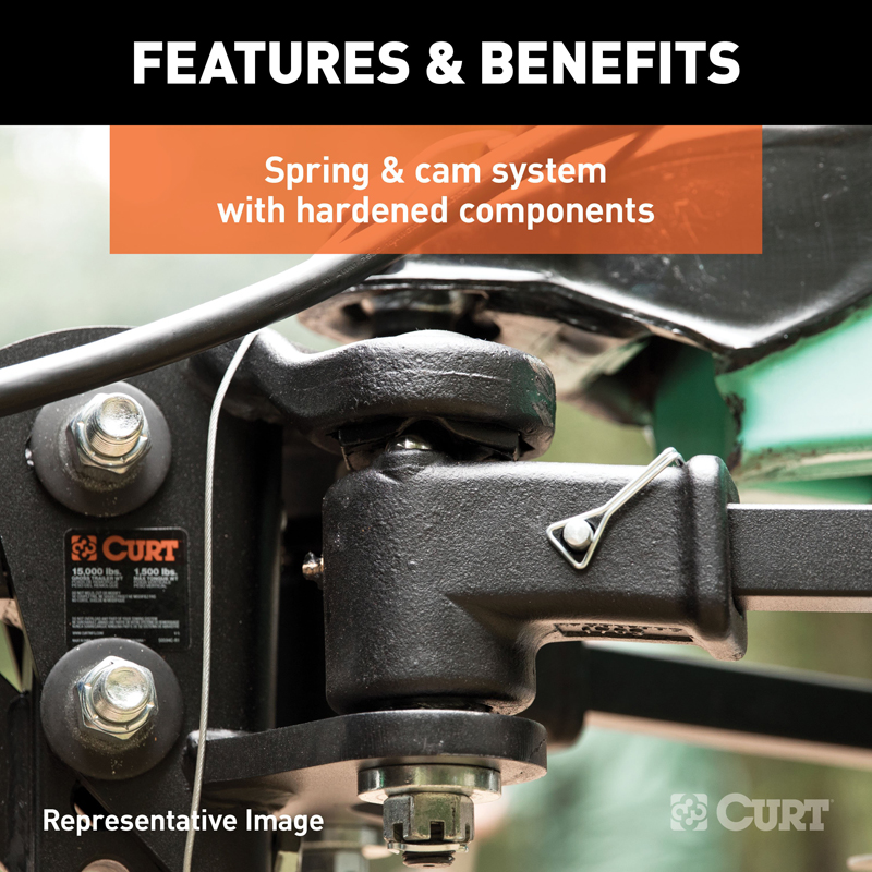 CURT | TruTrack 4P Weight Distribution Hitch with 4x Sway Control, 5-8K