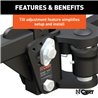 CURT | TruTrack 4P Weight Distribution Hitch with 4x Sway Control, 5-8K