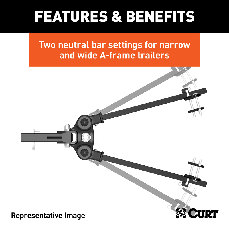 CURT | TruTrack 4P Weight Distribution Hitch with 4x Sway Control, 5-8K