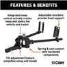 CURT | TruTrack 4P Weight Distribution Hitch with 4x Sway Control, 8-10K