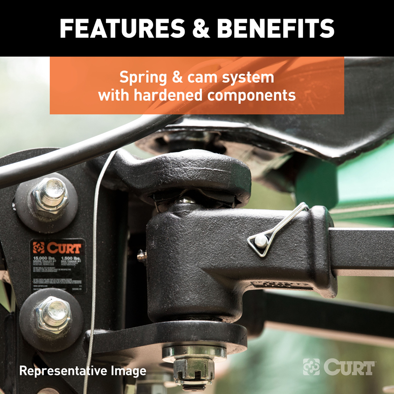CURT | TruTrack 4P Weight Distribution Hitch with 4x Sway Control, 8-10K