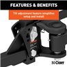 CURT | TruTrack 4P Weight Distribution Hitch with 4x Sway Control, 8-10K