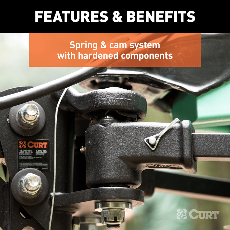 CURT | TruTrack 4P Weight Distribution Hitch with 4x Sway Control, 10-15K