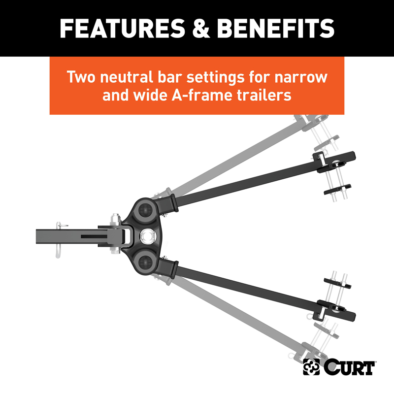 CURT | TruTrack 4P Weight Distribution Hitch with 4x Sway Control, 10-15K