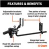 CURT | TruTrack 2P Weight Distribution Hitch with 2x Sway Control, 8-10K