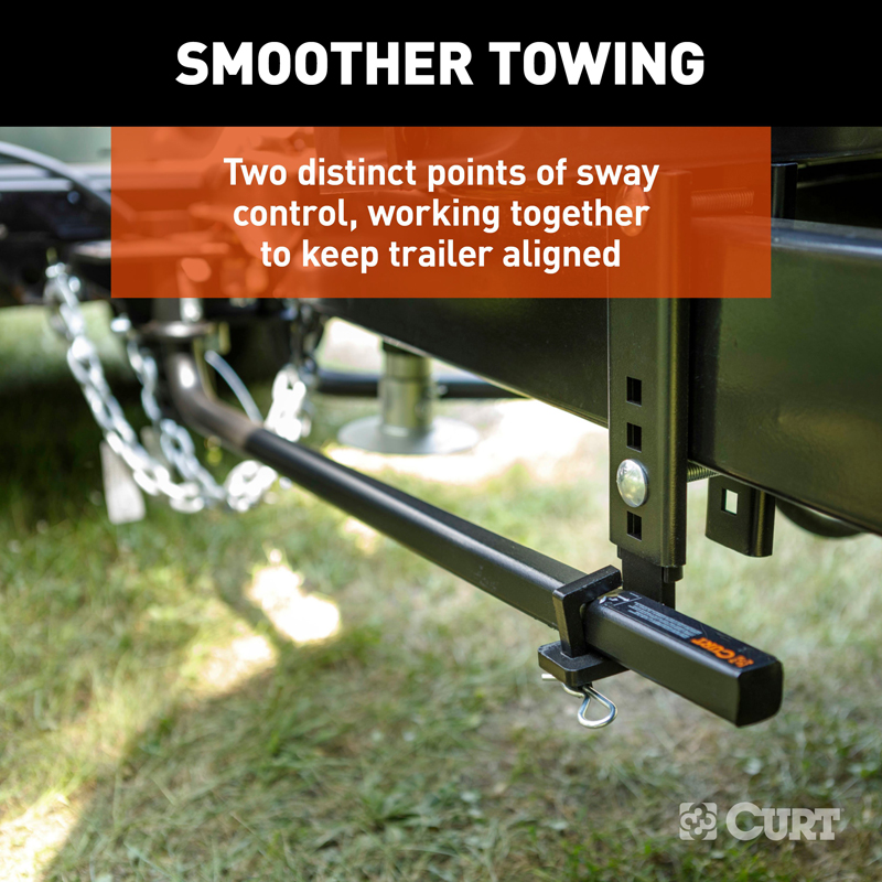 CURT | TruTrack 2P Weight Distribution Hitch with 2x Sway Control, 8-10K