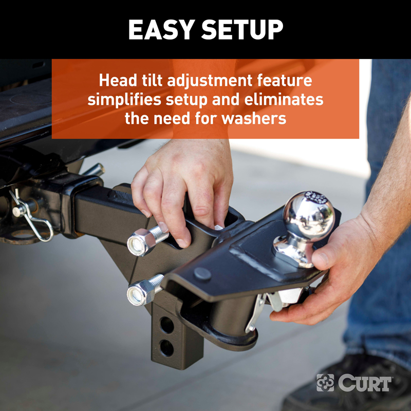 CURT | TruTrack 2P Weight Distribution Hitch with 2x Sway Control, 8-10K