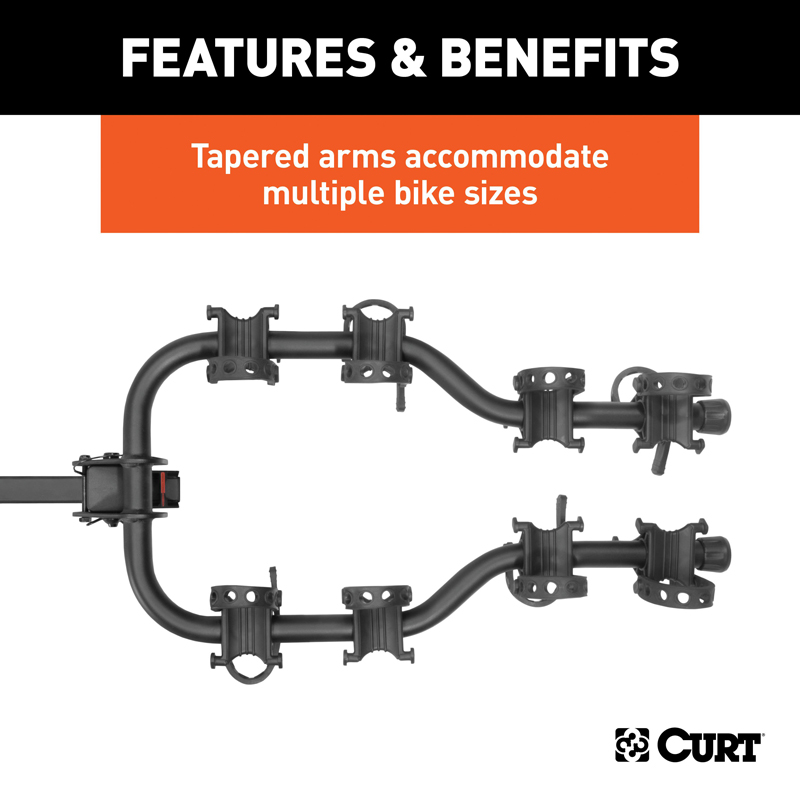 CURT | Premium Hitch-Mounted Bike Rack (4 Bikes, 2" Shank)