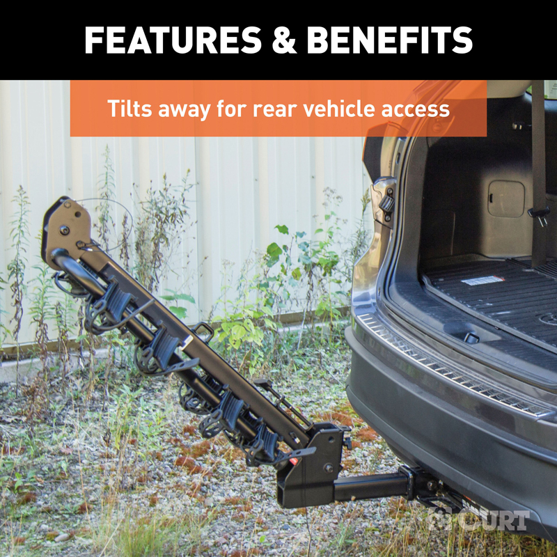 CURT | Premium Hitch-Mounted Bike Rack (4 Bikes, 2" Shank)