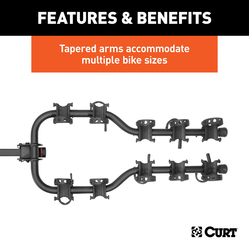 CURT | Premium Hitch-Mounted Bike Rack (5 Bikes, 2" Shank)
