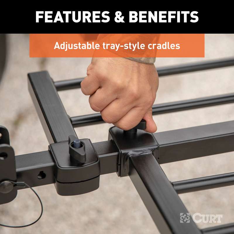 CURT | Tray-Style Hitch-Mounted Bike Rack (2 Bikes, 1-1/4" or 2" Shank)