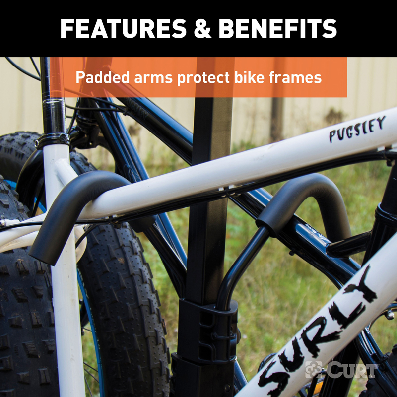 CURT | Tray-Style Hitch-Mounted Bike Rack (4 Bikes, 2" Shank)