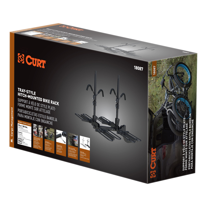 CURT | Tray-Style Hitch-Mounted Bike Rack (4 Bikes, 2" Shank)
